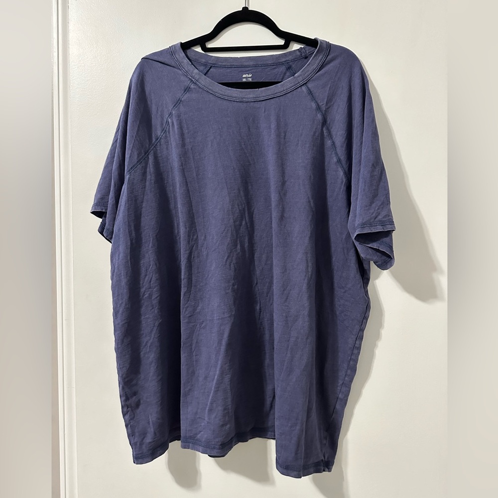 Aerie Distressed Basic Boyfriend T-Shirt